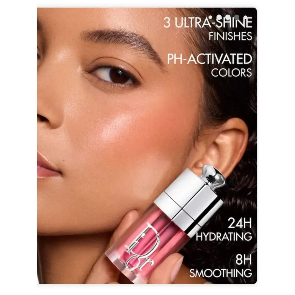 DIOR Lip Glow Oil Hydrating High-Shine Gloss in Rosy Candy